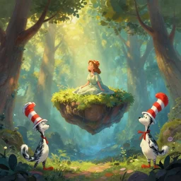 falling under the weight of the world, peaceful reflective art piece by beatrice potter, dr seuss, dreamstime, league of legends and stuart riddell, masterpiece digital art trending on artstation.