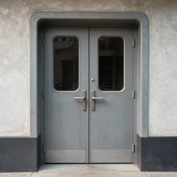 a 1 9 8 0 s sci - fi double door by ron cobb, phototexture, photorealistic, very realistic 8 k