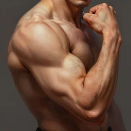 detailed panting of a strong arm doing 💪 highly rendered, digital painting, painterly, artstationhd, artgerm