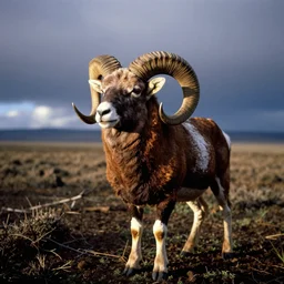 a photo of a fleshy barrel ram in its natural habitat, kodak ektachrome e 1 0 0 photography