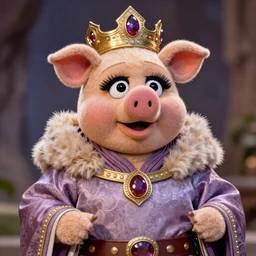 Portrait of Miss Piggy as Queen Amidala of Naboo