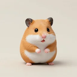 80mm resin detailed miniature of cute hamster, Product Introduction Photos, 4K, Full body, simple background