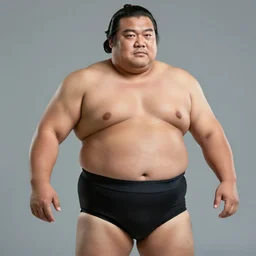 a dramatic photograph from a magazine article on L Ron Hubbard's sumo wrestling carrier