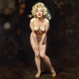 baroque oil painting of japanese ln illustration anime key visual full body action shot | marilyn monroe with blonde hair | symmetrical perfect face fine detail wistful gaze | lotr dynamic studio highlights sharp contrast stunning bokeh post processing gapmoe kuudere trending pixiv fanbox | by greg rutkowski makoto shinkai takashi takeuchi studio ghibli