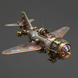 a highly detailed digital image of a steampunk flying machine, concept art, artstation, cgsociety, very detailed, intricate, detailed illustration, by greg rutkowski and alphonse mucha, Paul Lehr and Beeple, iridescent accents, ray tracing, product lighting, sharp, smooth, masterpiece, cinema 4D
