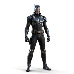 confident villain in armored suit, high detail digital art, full body, standing, isolated on a pure white background, centered, whole figure in frame, sharp focus, studio lighting