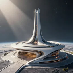 beautiful picture of an outpost on a planet with amazing sleek architecture by richard dadd, ultra detailed, elegant and graceful, trending on artstation, dramatic lighting, light rays and shadows, octane render directed by stanley kubrick