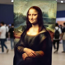 “An Expo Cosplay of the Mona Lisa”