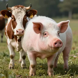 a fusion of a cow and a pig, hyperdetailed, artstation, cgsociety, 8 k