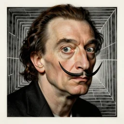 graphic conceptual post - mortem monumental portrait made by escher and william blake and salvador dali, highly conceptual art, intricate detailed painting, illustration sharp detail, vector sharp graphic, manga 1 9 9 0