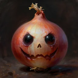 portrait of scary onion creature by Shaun Tan