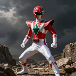 The secret seventh power ranger, the mothy ranger, still photography from the show Mighty Morphin Power Rangers