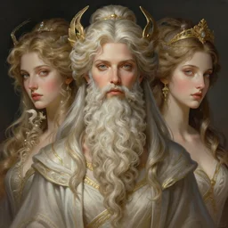 stunning goddesses of beard portrait, beard, fantasy, intricate, elegant, highly detailed, digital painting, artstation, concept art, smooth, sharp focus, illustration, art by krenz cushart and artem demura and alphonse mucha and tony sandoval
