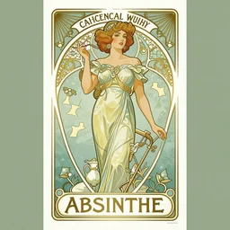a beautiful art nouveau poster advertising absinthe