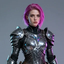 sara paulson portrait, dystopia core, apocalyptic, armor, warrior, dramatic, sharp focus, fiction, neon, fantasy, hyper detailed, digital art, trending in artstation, cinematic lighting, studio quality, smooth render, unreal engine 5 rendered, octane rendered, art style and nixeu and wlop and krenz cushart
