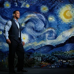 john cena, starry night