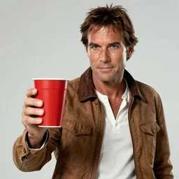 Indiana jones stealing a red solo cup from Raiders of the Lost Ark (1981)