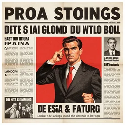 propaganda art usa strong men newspaper clipping