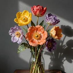 surrealist flowers by yoko d'holbachie, lisa frank,