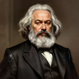 portrait of karl marx, sci - fi, techwear, intricate, elegant, highly detailed, digital painting, artstation, concept art, smooth, sharp focus, illustration, by bartek fedyczak, erak note, tooth wu, neil richards, kan liu, siwoo kim, jisu choe