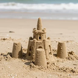 sand castle on beach