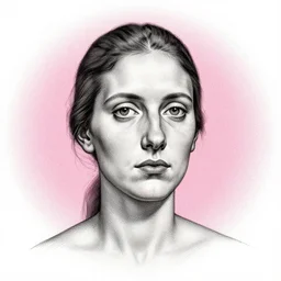 pink grainy spray effect super conceptual figurative post - morden monumental figurative portrait made by escher and william blake, highly conceptual figurative art, intricate detailed illustration, illustration sharp geometrical detail, vector sharp graphic, controversial, manga 1 9 9 0