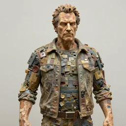 sculpture of ron perlman made of hopes and dreams, photo, medium shot, high quality, 4 k,