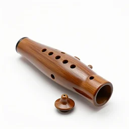 japanese ocarina, 8k product photo, isolated on a pure white background, centered, entire object in frame, sharp focus, soft studio lighting