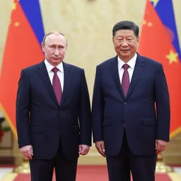 photo of wedding putin and xi jinping, realistic