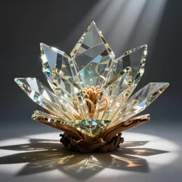 exotic surreal living glass prism flower by chris wood, sunbeams, featured on behance