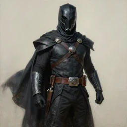 a highly detailed painting of a man wearing a epic homemade shadow hero costume