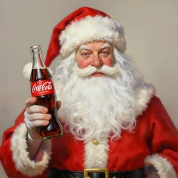 very detailed masterpiece painting of santa holding a coca cola, portrait, artstation, concept art by greg rutkowski