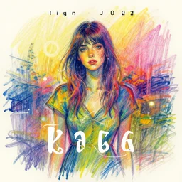 colorful sketch indie rock album cover