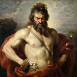 angry zeus. highly detailed painting by gaston bussiere, craig mullins, j. c. leyendecker 8 k
