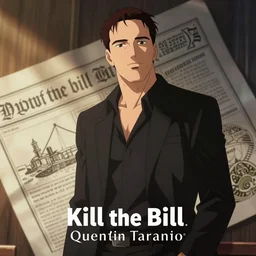 kill the bill by quentin tarantino in anime style, cinematic