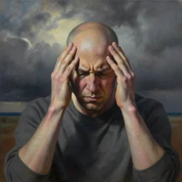 Alex Grey painting of a migraine
