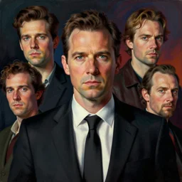 frank grillo is a private detective of the underworld portrait portrait portrait froud beksinski ross tran jordan grimmer darren quach ilya repin psychedelia aquatint