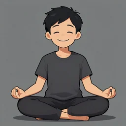 meditating smiling Aphex twin, trending on artstation,