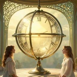 the orb of time, sunlight study, art nouveau, by hans zatzka and ( ( ( ( lisa frank ) ) ) ), 8 k, sharp focus, octane render, ( ( ( ( kauai ) ) ) )