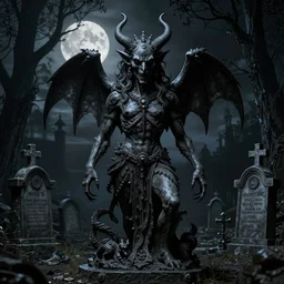sinister gothic graveyard demon statue, intricate portrait artwork by carlos schwabe, h. r. giger, tom bagshaw, kilian eng, h. r. giger, very coherent artwork, dreamlike, darkness, noir, moonlit, dramatic, octane render, unreal engine, 8 k, high contrast