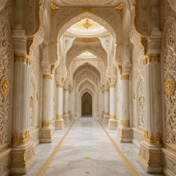 subterranean passageway architectural masterpiece, detailed intricate carved ivory interior malachite dungeon palace, greg rutkowski, alena aenami, artstation, radiant lighting, gilding