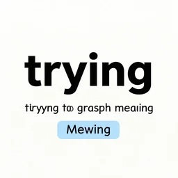 trying to grasph the meaning of words