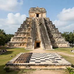 mayan temple catenary abacus chessboard haunting quirky