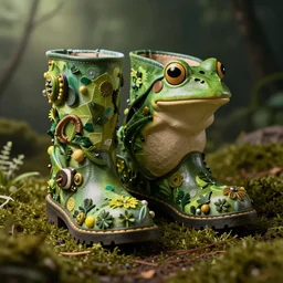 frog themed boots