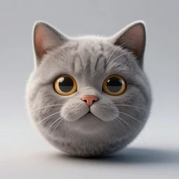 a cat shaped like a ball, perfectly spherical, photorealistic, hdr 8 k octane render
