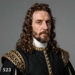 a real photo portrait of gustaf i vasa. king of sweden. year 1 5 2 3