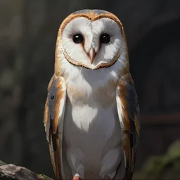 a shot of a barn owl in a suit in evangelion 1 0 movie, movie shot, anime, hightly detailed, rescalated 4 k, detailed