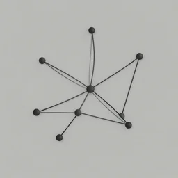 a simple graph of nodes connected by edges, abstract digital art
