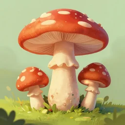 trippy mushroom, by justin guse and luke brown and justin bonnet, details, instagram digital, artstation