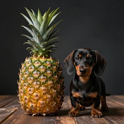hybrid pineapple thats mostly a dachshund puppy digital art